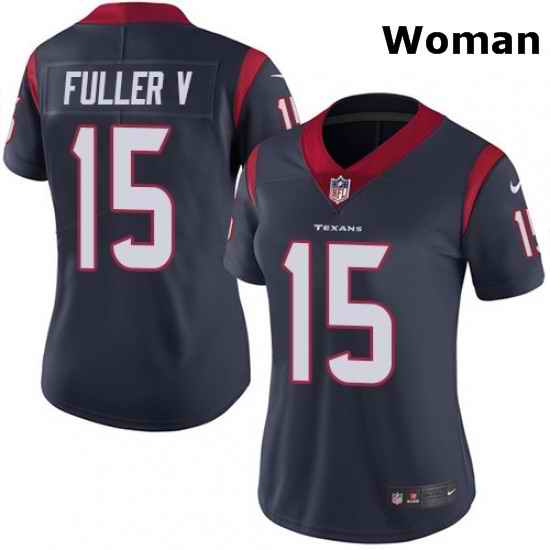 Womens Nike Houston Texans 15 Will Fuller V Elite Navy Blue Team Color NFL Jersey